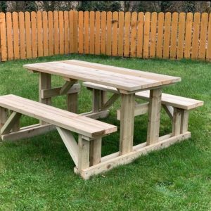 Picnic table made from wood