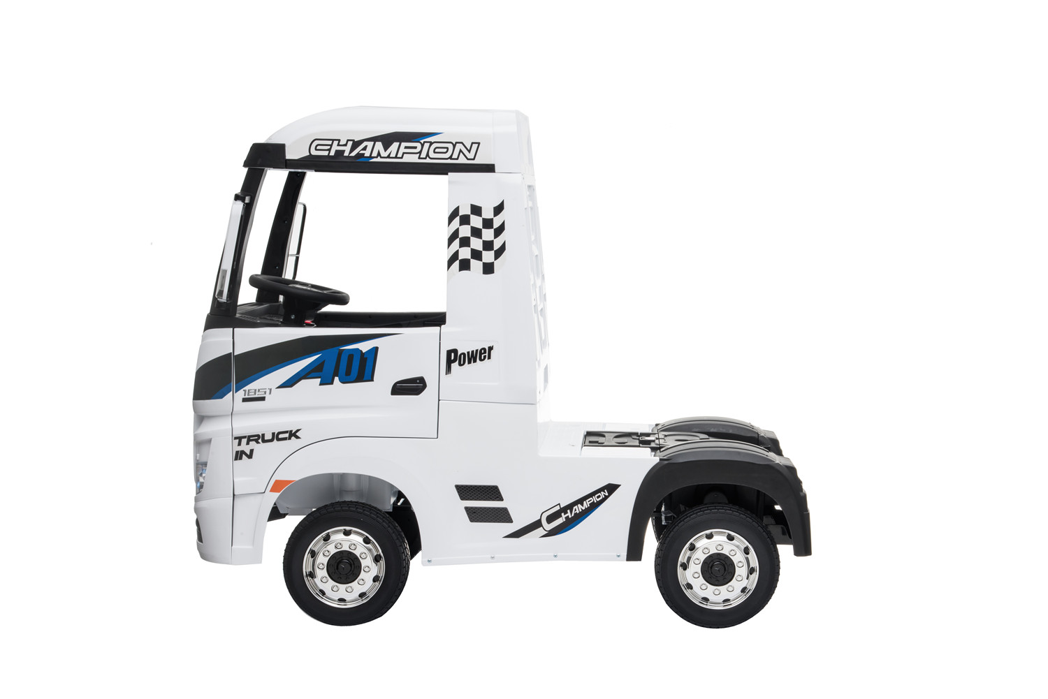 Licensed Mercedes Benz Actros White 24V Electric Ride On Truck - Image 2