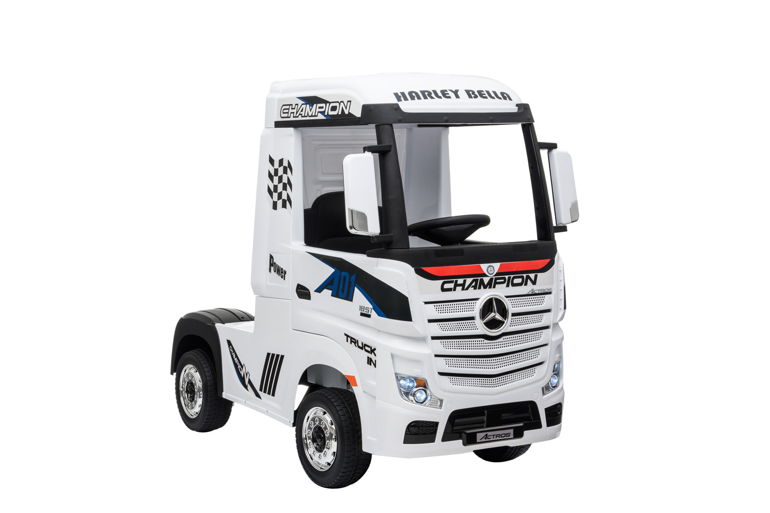 Licensed Mercedes Benz Actros White 24V Electric Ride On Truck - Image 4