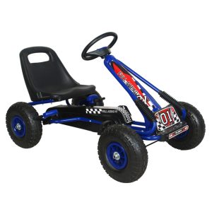 Zoom Rubber Wheel Go Kart (Blue)