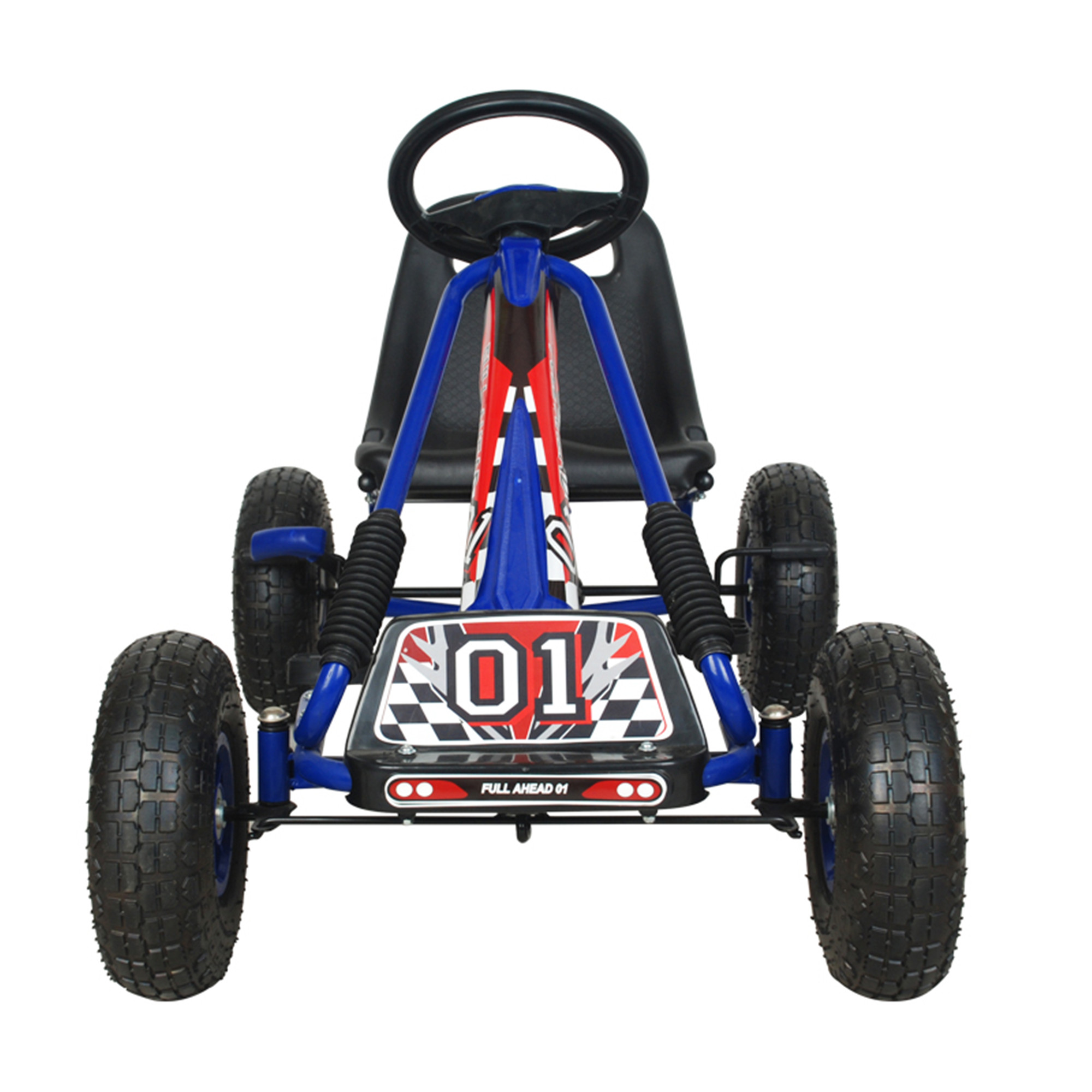 Zoom Rubber Wheel Go Kart (Blue) - Image 3