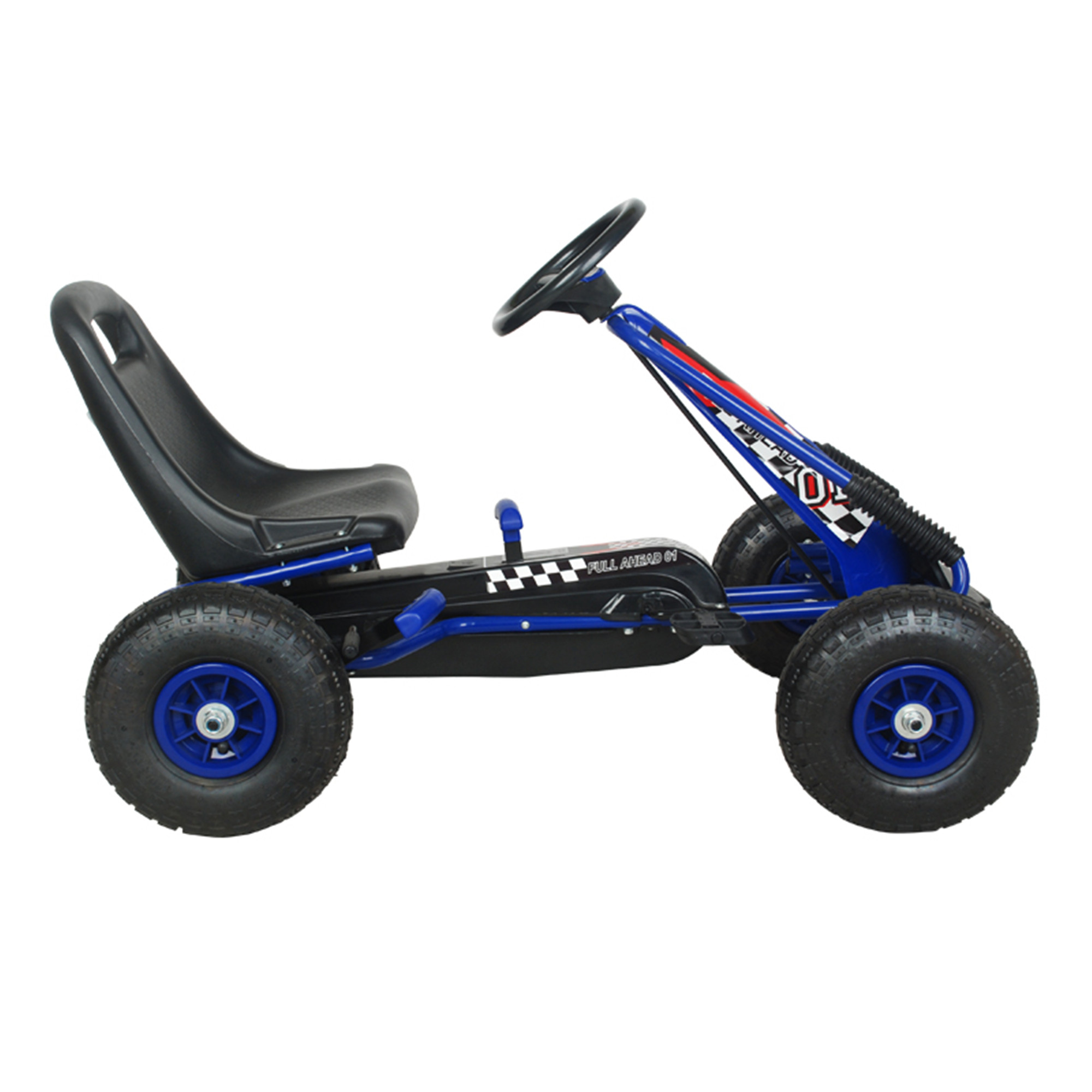 Zoom Rubber Wheel Go Kart (Blue) - Image 2