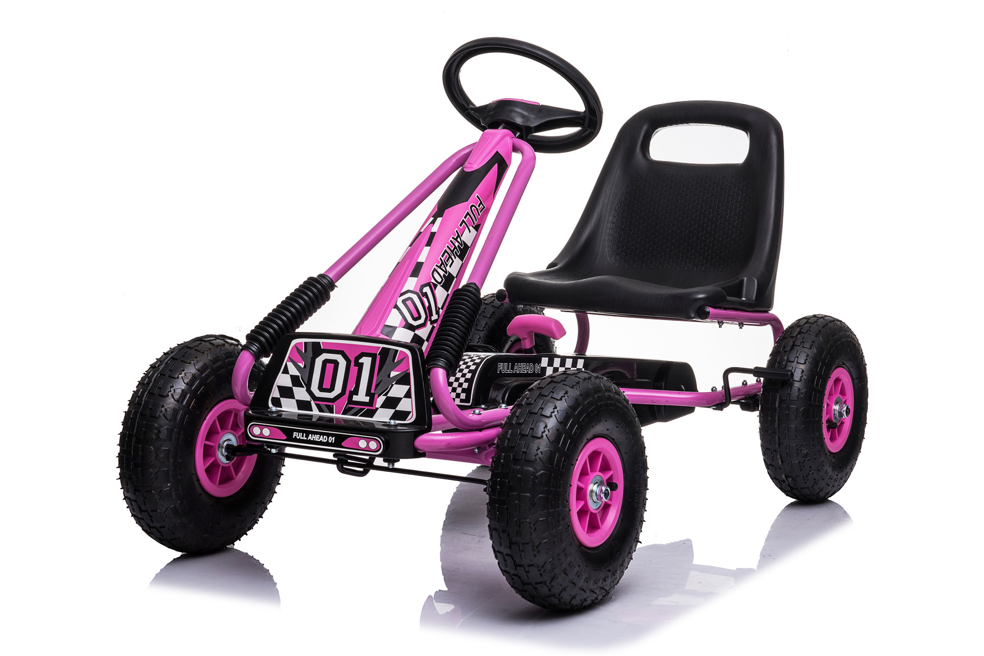 Zoom Rubber Wheel Go Kart Pink - Image 2