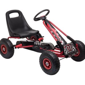 Zoom Rubber Wheel Go Kart (Red)