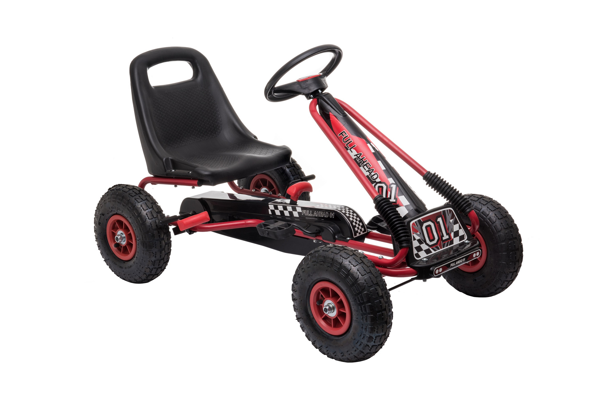 Zoom Rubber Wheel Go Kart (Red)