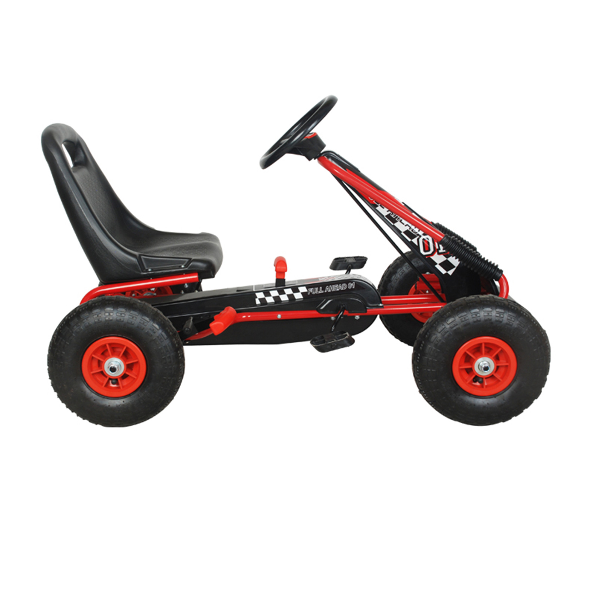 Zoom Rubber Wheel Go Kart (Red) - Image 2