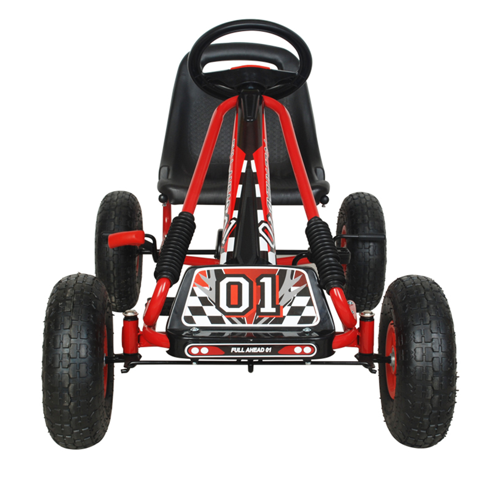 Zoom Rubber Wheel Go Kart (Red) - Image 3
