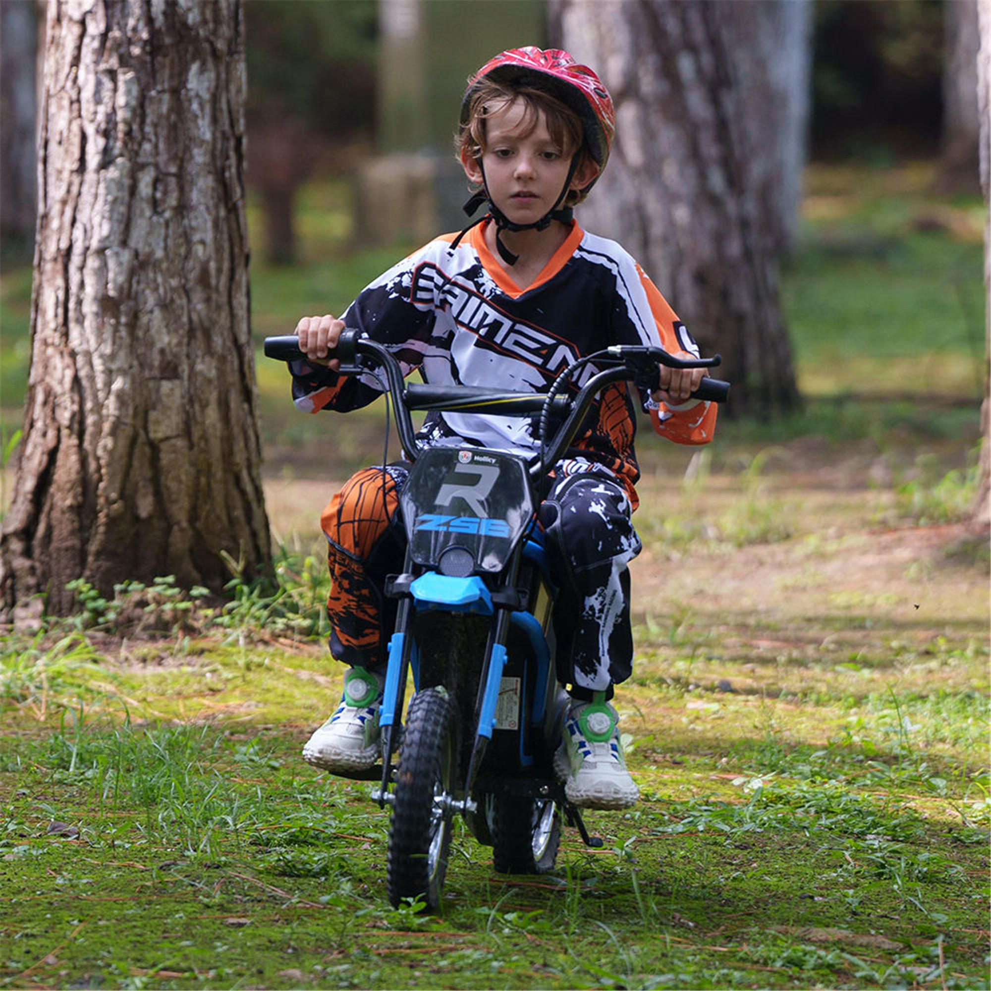 Dirt Race Scrambler 24V Electric Ride On Motorbike Green - Image 5