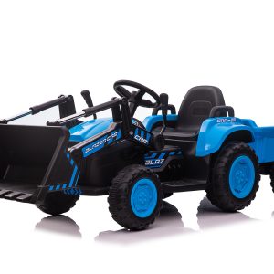 MX 12V Tractor, Trailer & Front Loader (Blue)