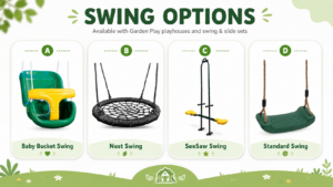 Read more about the article Choosing the Right Swing Option for Your Garden Playhouse or Swing & Slide Set