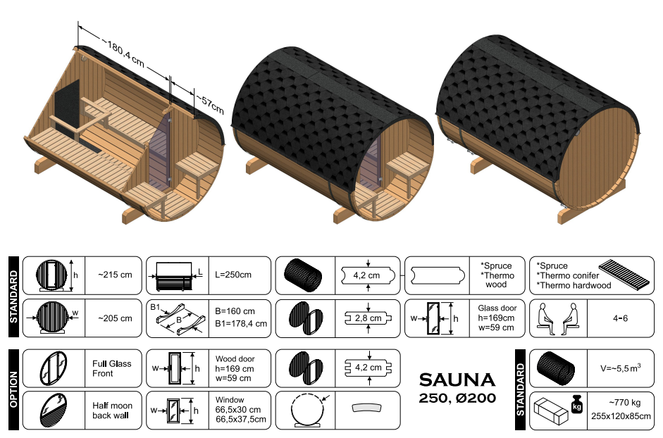 Barrell Sauna 240 - Image 12