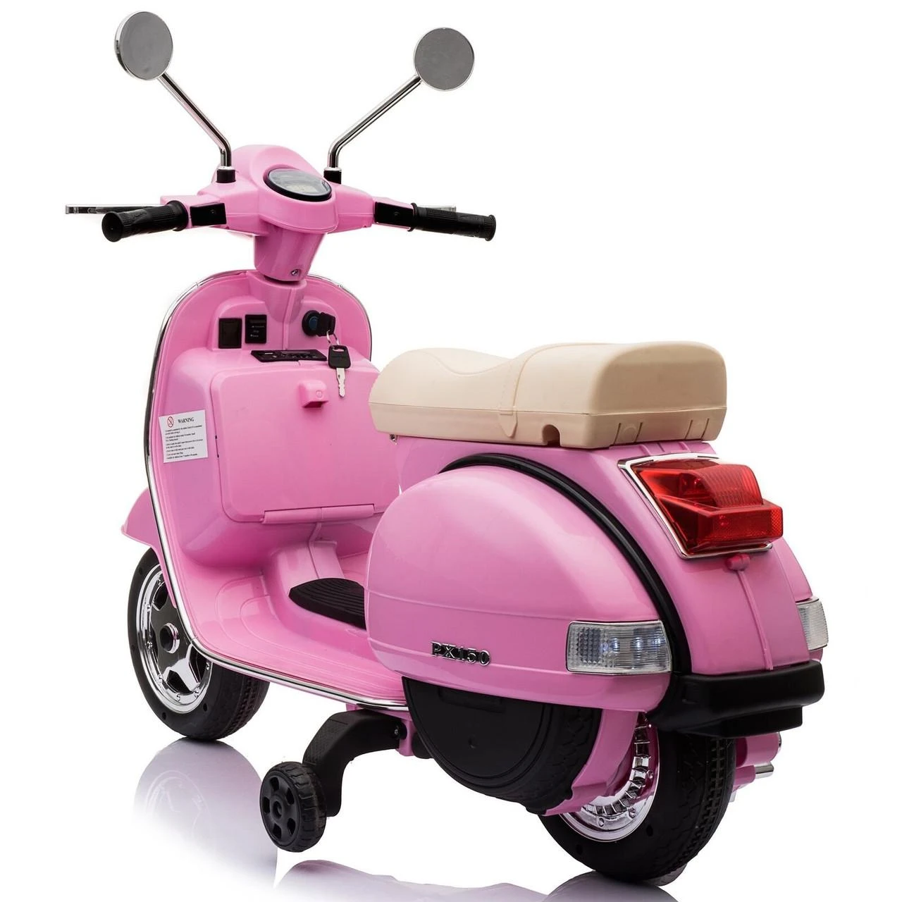 Licensed Vespa 12V Electric Ride - Pink - Image 2