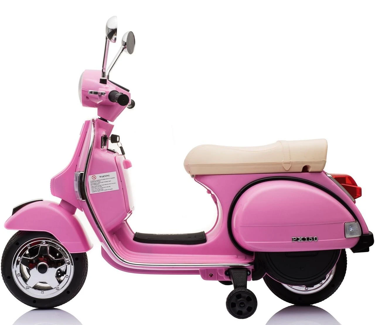 Licensed Vespa 12V Electric Ride - Pink - Image 3
